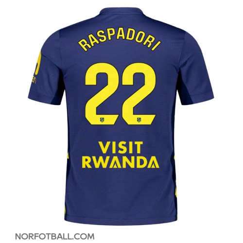 Billige Fotballdrakt Atletico Madrid Giacomo Raspadori #22 Replika Bortedrakt 2025-26 Kortermet Billige Fotballdrakt Atletico Madrid Giacomo Raspadori #22 Replika Bortedrakt 2025-26 Kortermet